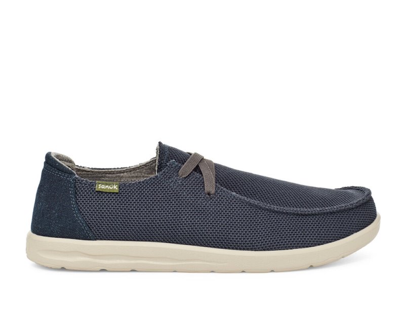 Sanuk Shaka Mesh No-tie - Sanuk Sneakers Mens Navy - Philippines NMKLTH306